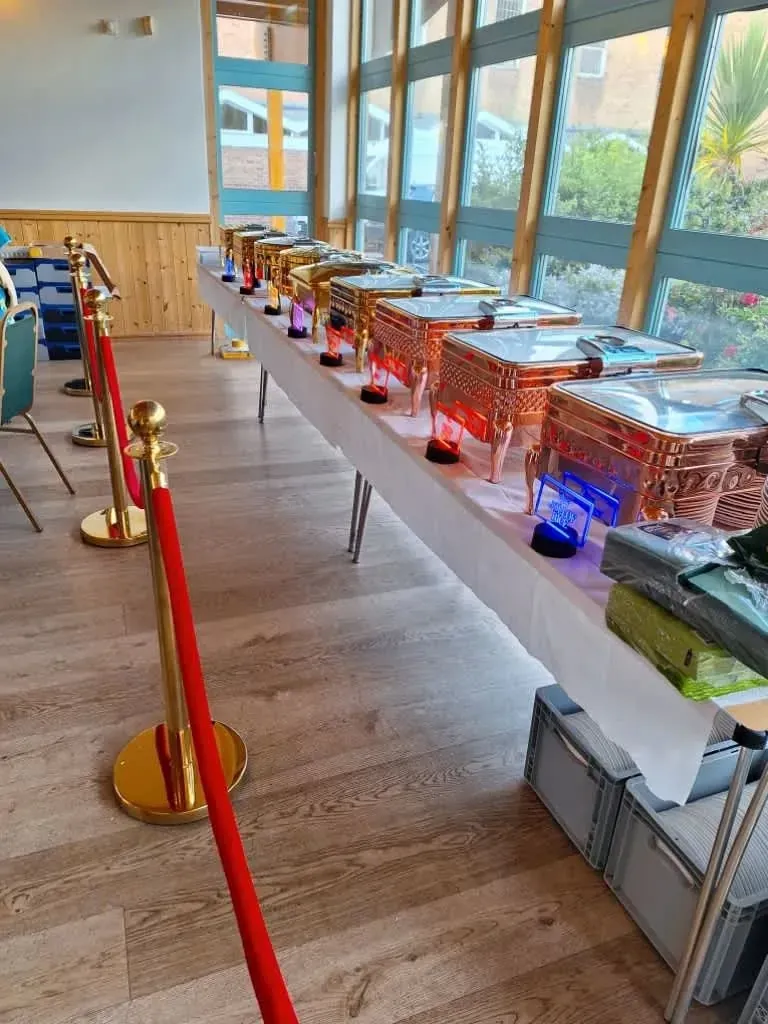 Buffet set up in an event hall