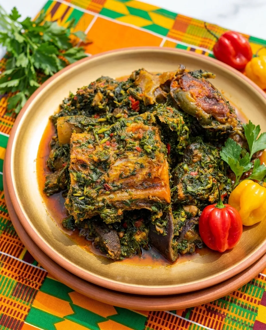 Efo with fish, cooked by Anny African Delicacies