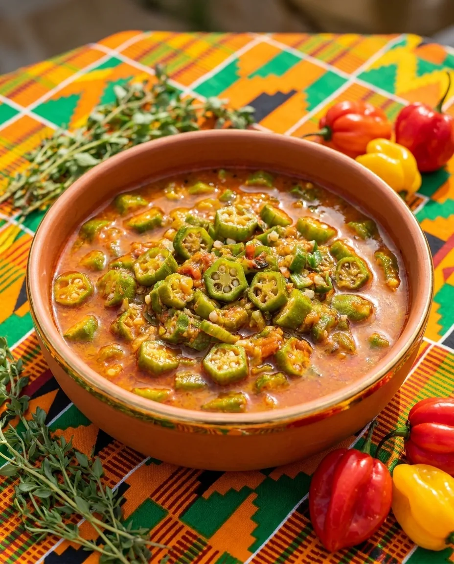 Okra soup, cooked by Anny African Delicacies